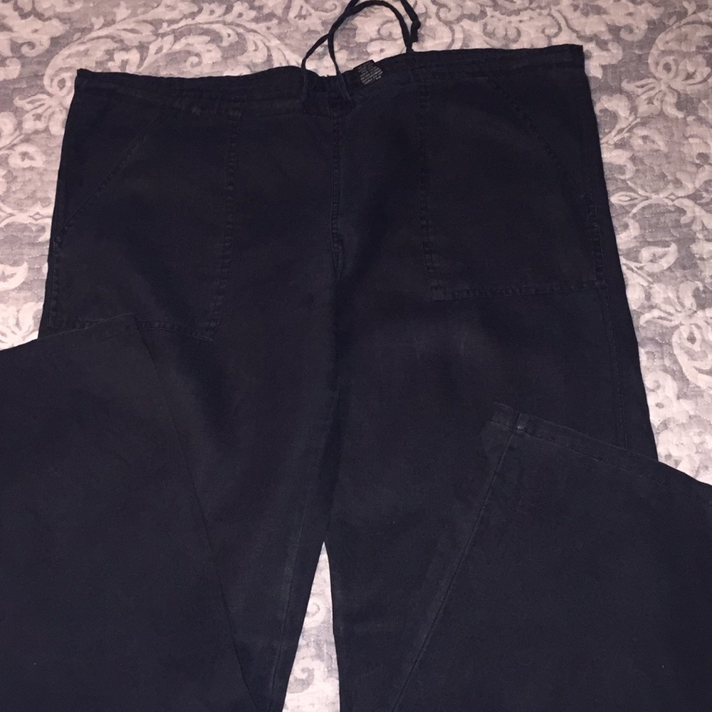 Wide leg linen pants